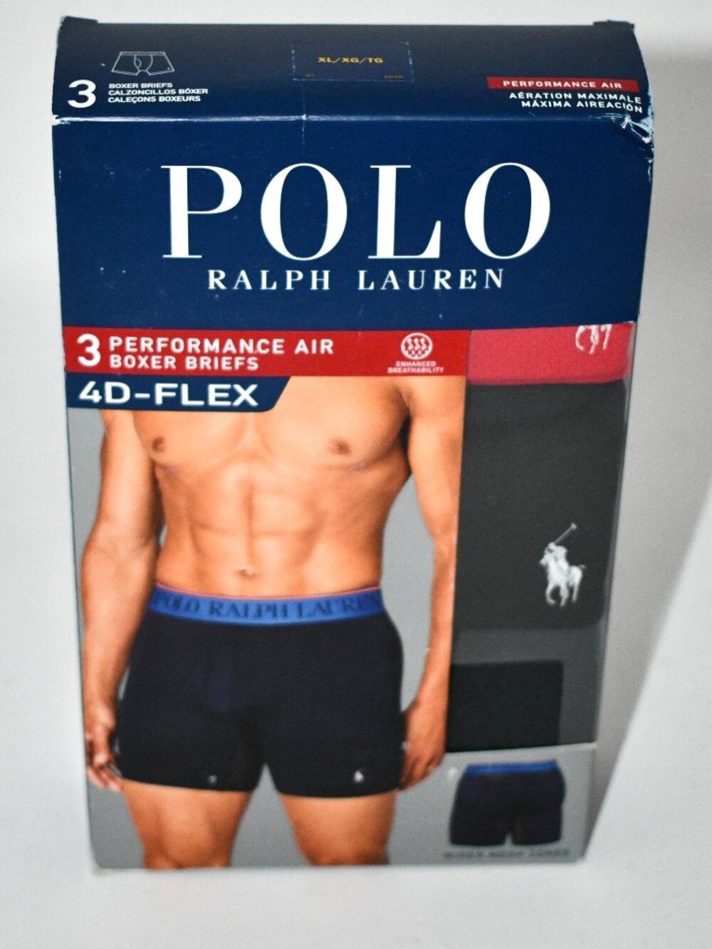 Polo Ralph Lauren 4D Flex Perf Air Box Briefs Multi Size: XL L5BBP3RP02 NWT Deta